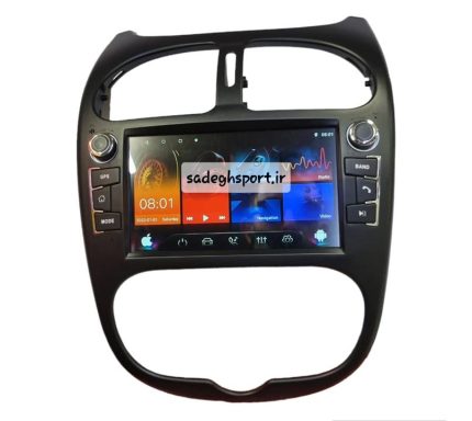 مانیتور۸ اینچ اندروید فابریک شرکتی پژو 206 ولوم دار مدل M200 برند پایونییر